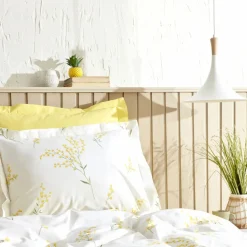 Karaca Home Loretta Gelb 100% Baumwolle Doppel Bettbezug Set