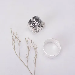 Karaca Home Marcello 2er-Pack Silber Serviettenring