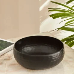 Karaca Home Marokkanische Dekorative Schale Schwarz 18 x 18 x 7 cm