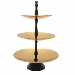 Karaca Home Moroccan 3-stöckiger Servierständer Gold 30 X42 cm