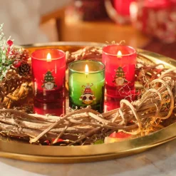 Karaca Home New Year Gnome Village 3-teiliges Duftkerzen-Set