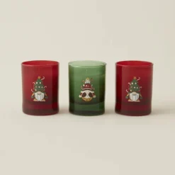 Karaca Home New Year Gnome Village 3-teiliges Duftkerzen-Set