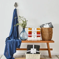 Karaca Home ocker Strickdecke Öko-Tex zertifiziert