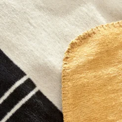 Karaca Home Raya Doppelte Baumwolldecke, Senf