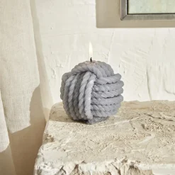 Karaca Home Rope Kerze 8 cm, Grau