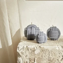 Karaca Home Rope Kerze 8 cm, Grau