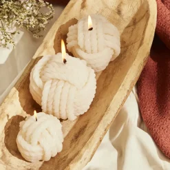 Karaca Home Rope Kerze, 5 cm, Creme