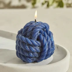 Karaca Home Rope Kerze 5 cm, Marineblau