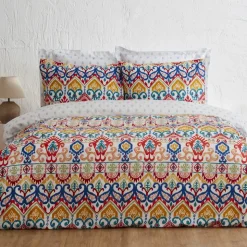 Karaca Home Sarah anderson lionel einzel bettbezug set blau