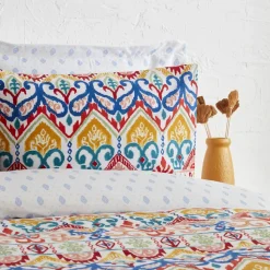 Karaca Home Sarah anderson lionel einzel bettbezug set blau