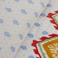 Karaca Home Sarah anderson lionel einzel bettbezug set blau