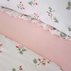 Karaca Home Silvie Bettbezug Set,100% Baumwolle, Rot