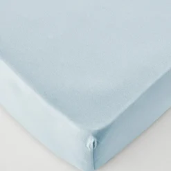 Karaca Home Spannbettlaken Light Blue 90x200 cm + 30 cm Öko-Tex Zertifiziert