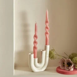 Karaca Home Spiralkerze rosa 2 teile