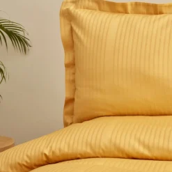 Karaca Home Uniq 100% Baumwolle Double Sateen Bettbezug Senf
