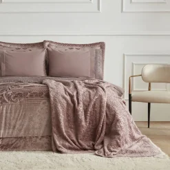 Karaca Home Valeria Queen 8-teiliges Geschenkset für Paare Altrosa