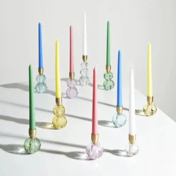 Karaca Home Vicki Kerzenständer Glas 6x17 cm