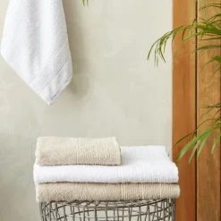 Karaca Home Vinos 4-teiliges Gesicht/Badehandtuch Hamam Set Beige