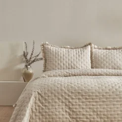 Karaca Home Viona Doppelbett-Bettüberwurf-Set Beige