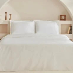 Karaca Home White Collection Lavin 100% Baumwolle Doppelbett Bettwäsche Set Weiß