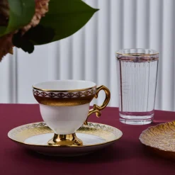 Karaca Hürrem Kaffeetassenset für 6 Personen, 90 ml