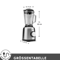 Karaca Inox 1,5 L Glasbehälter Inox Smoothie Blender