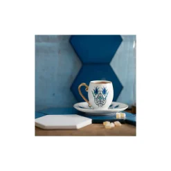 Karaca Iznik 4 teiliges Mochatassen Espressotassen Set für 2 Personen