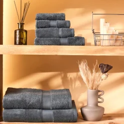 Karaca Joey Duschtuch aus Egyptian Baumwolle, Teal, 70x140 cm