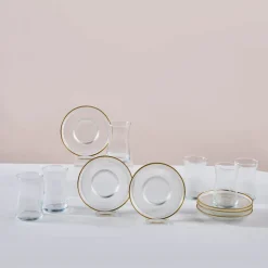 Karaca Juliet Gold Rand 6-Personen-Tee-Set