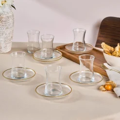 Karaca Juliet Gold Rand 6-Personen-Tee-Set