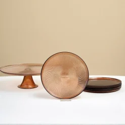 Karaca Juliet Mocha Mousse 7-teiliges Kuchen-Set für 6 Personen