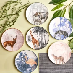 Karaca Jungle 6 Teiliges Dessertteller Set 22 cm