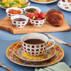 Karaca Juno Frühstücksset und Servierschalen für 6 Personen, 26 Teilig, New Generation Bone