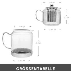 Karaca Kelly Glas Teekanne