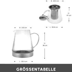 Karaca Keops XL Glas-Teekanne