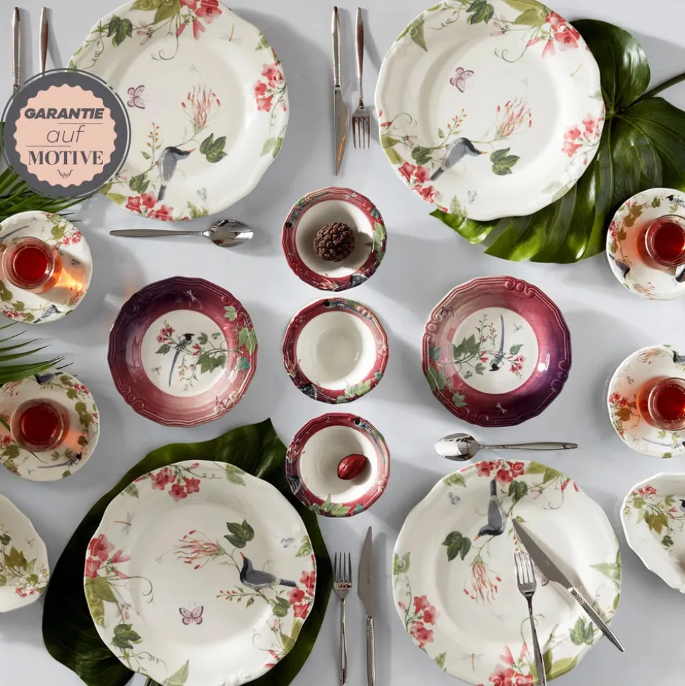 Karaca Lanie 6 Personen Frühstücksset und Servierschalen, 26 Teilig