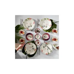 Karaca Lanie 6 Personen Frühstücksset und Servierschalen, 26 Teilig