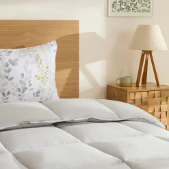 Karaca Leaf Graues Einzel Comforter Set 135x200+50x70