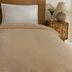 Karaca Leaves Ecru Einzelbettdecke 150x200