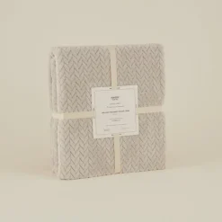 Karaca Leaves Graue Doppelbettdecke 200x220