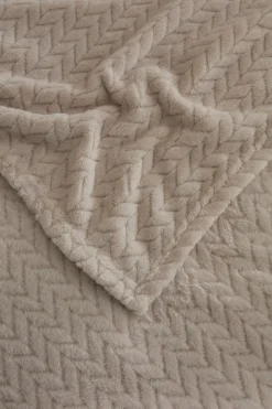 Karaca Leaves Graue Einzelbettdecke 150x200