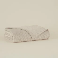 Karaca Leaves Graue Welsoft TV Decke 130x150