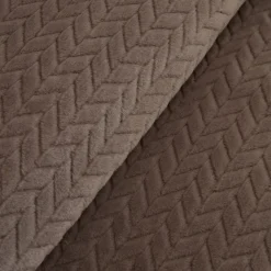 Karaca Leaves Steingrau Doppelbettdecke 200x220