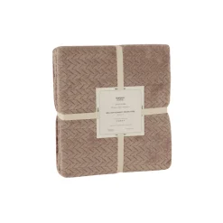 Karaca Leaves Steingrau Doppelbettdecke 200x220