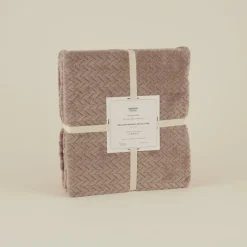 Karaca Leaves Steingrau Doppelbettdecke 200x220