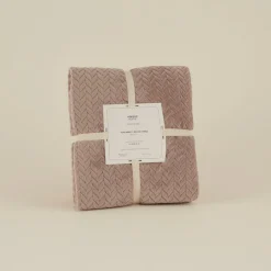 Karaca Leaves Steingraue Welsoft TV Decke 130x150