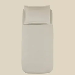 Karaca Leaves Weiße Einzelbettdecke 150x200