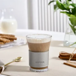 Karaca Leder Cool Touch Latte Bardağı 210 ml Platin