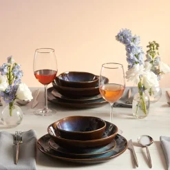 Karaca Leia Reaktiv 24-teiliges Tafelservice für 6 Personen