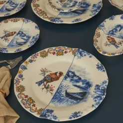 Karaca Leland Birdy 26-teiliges Frühstücksset und Servierschalen für 6 Personen